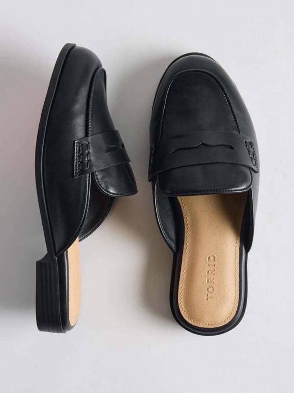 torrid Black Slip-On Penny Loafer Mules